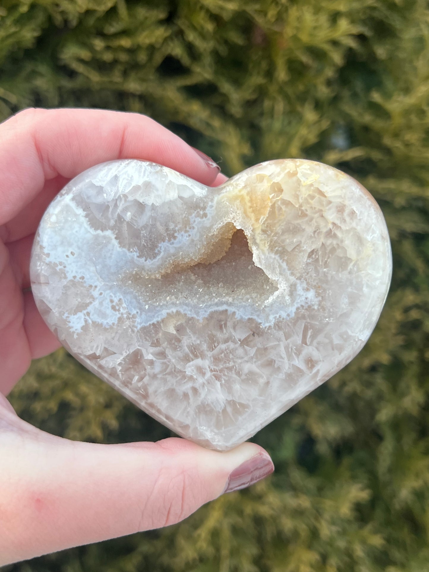 Druzy Agate Heart