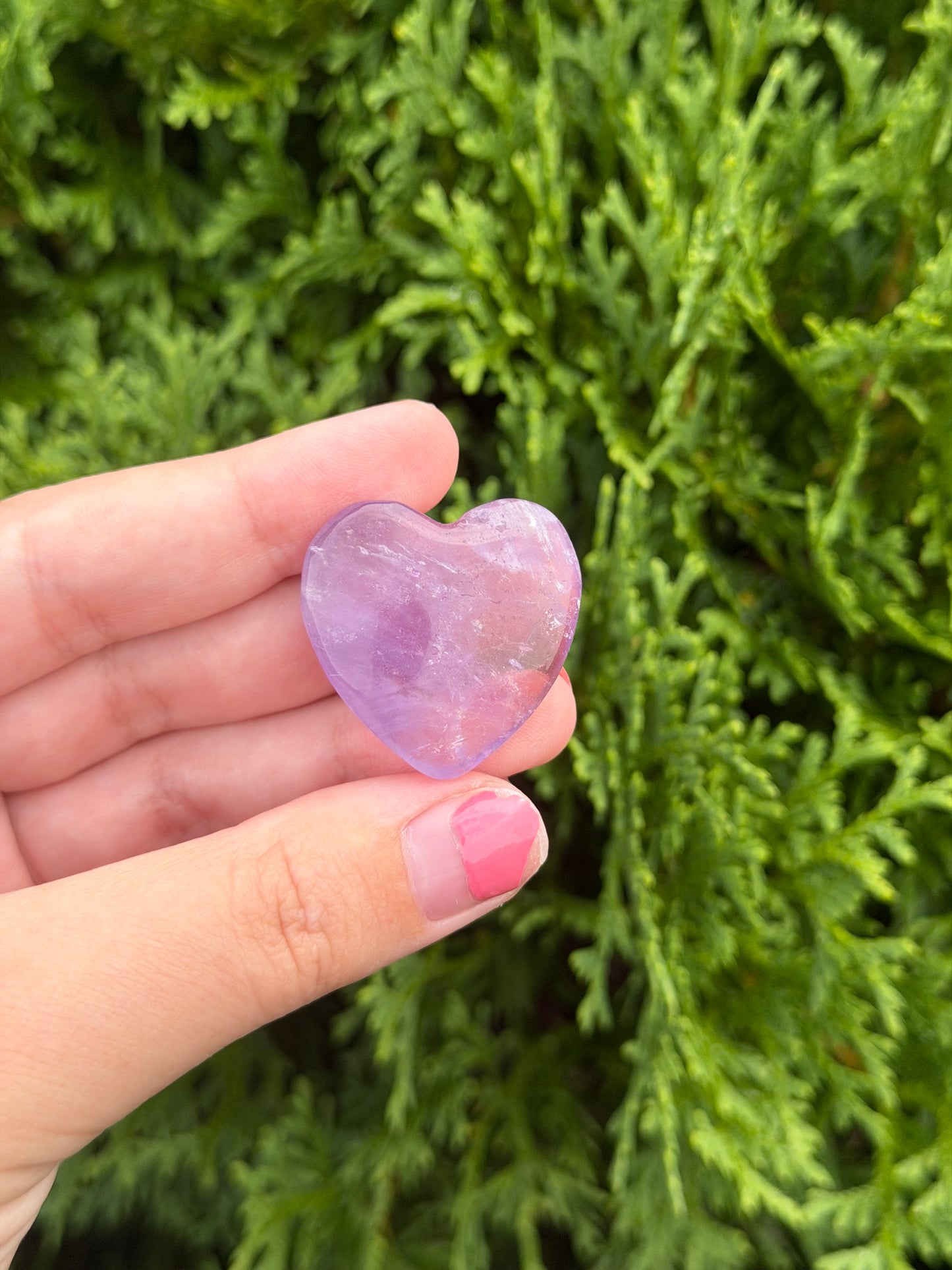 Purple Fluorite Mini Heart
