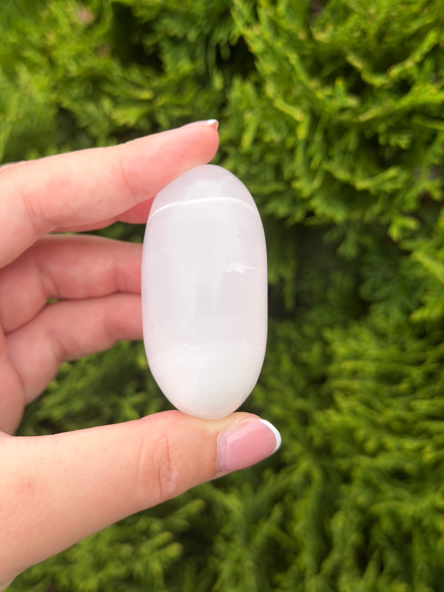 Pink Calcite Palm Stone