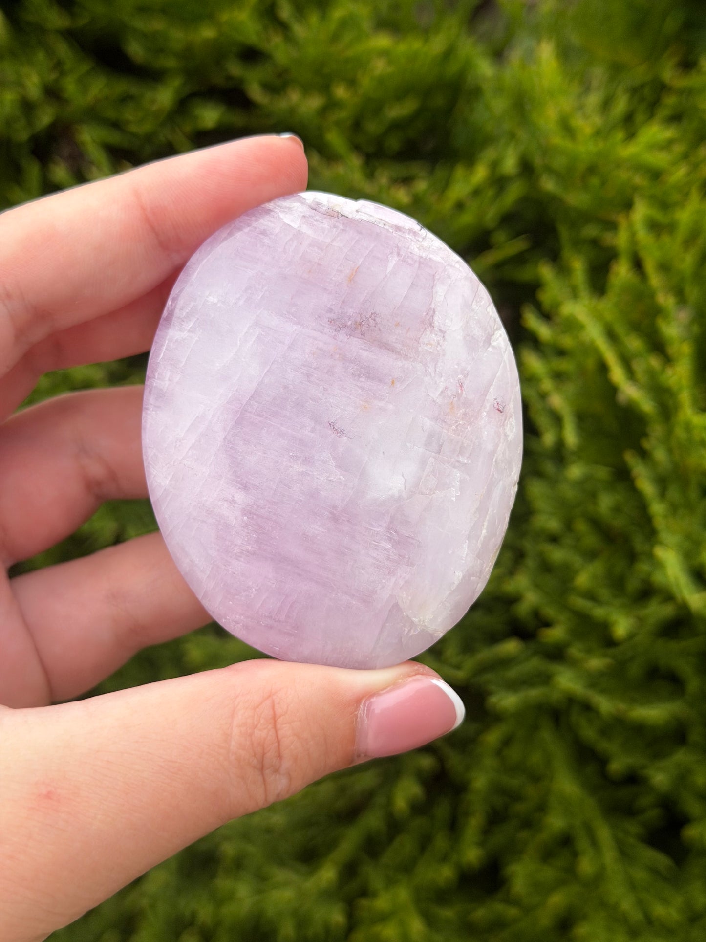 Kunzite Palm Stone