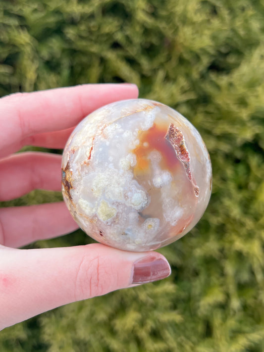 Flower Agate Sphere 2