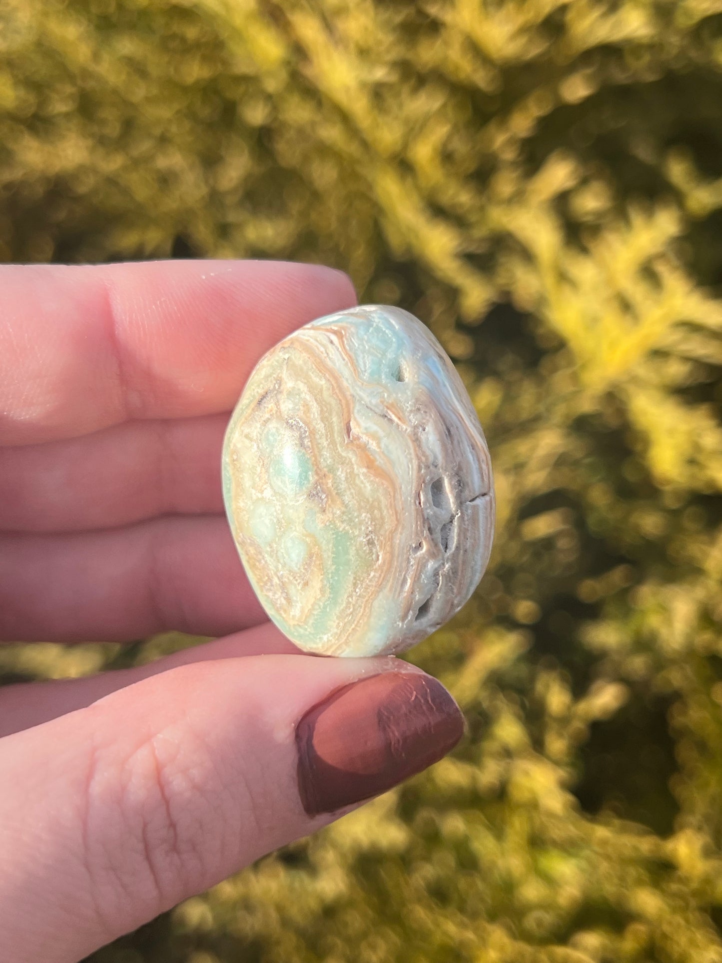 Blue Aragonite Tumbled Stones