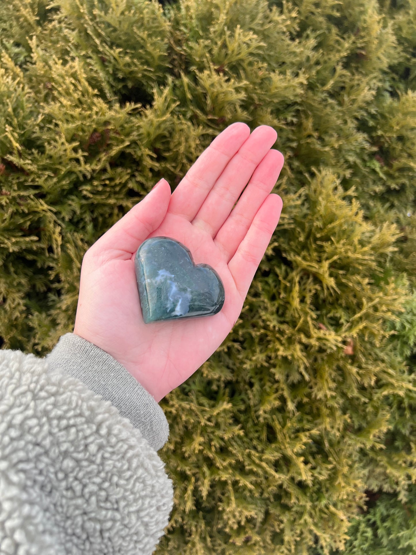 Moss Agate Heart