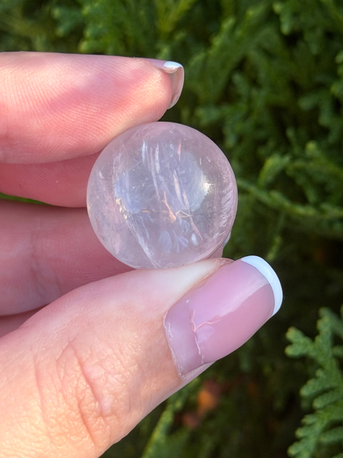 Aura Rose Quartz Mini Sphere