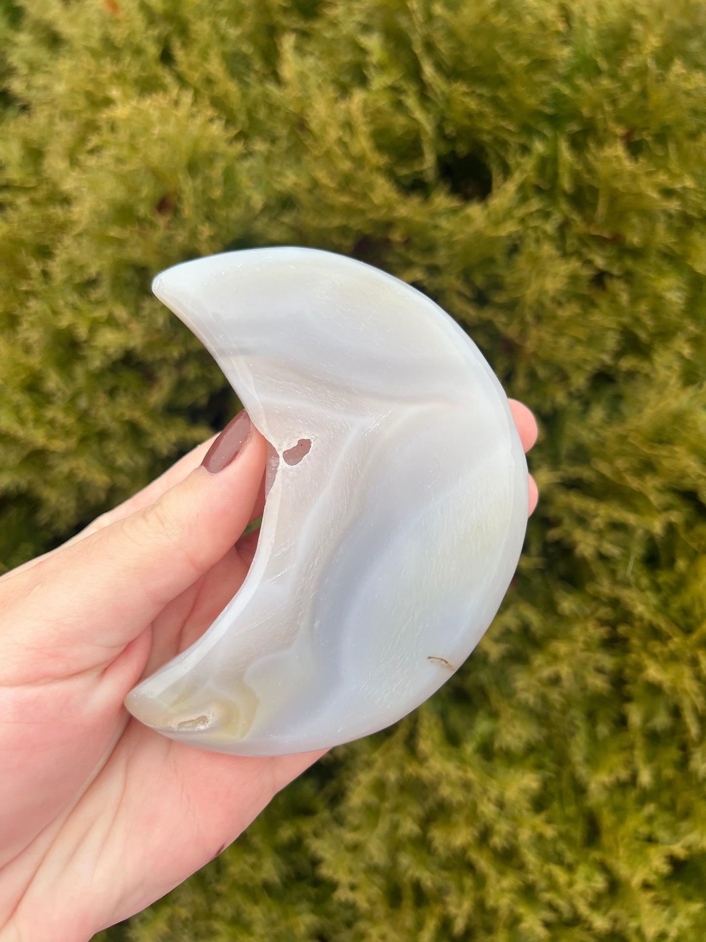 Large Druzy Agate Moon