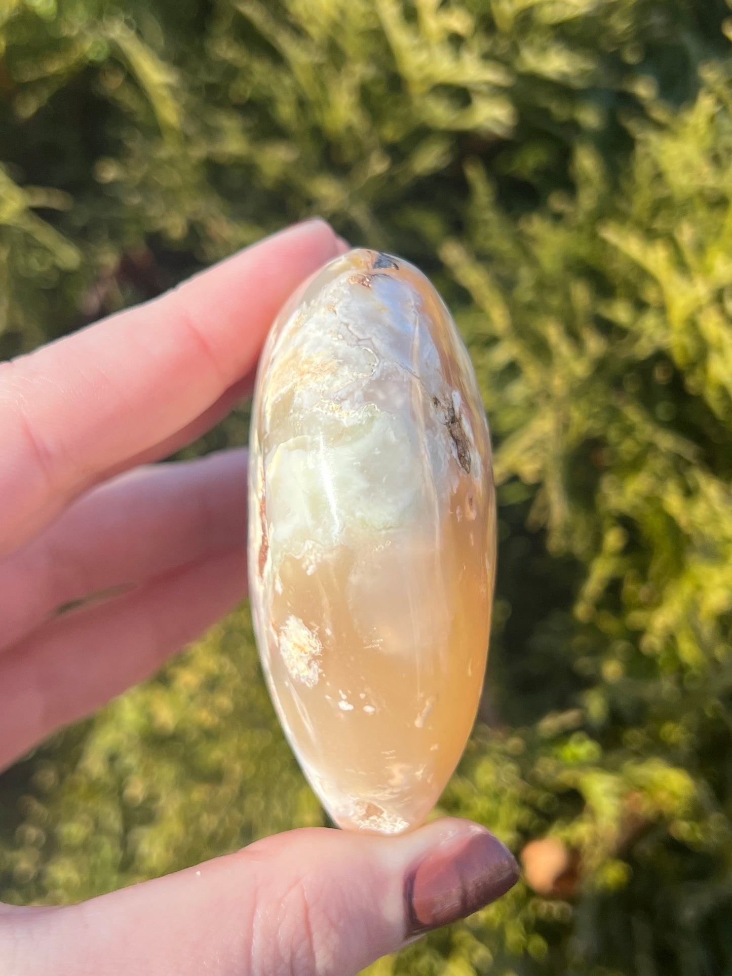 Flower Agate Heart #1