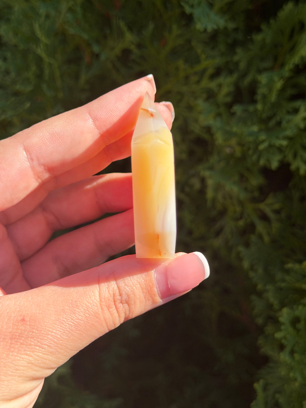 Flower Agate Druzy Point