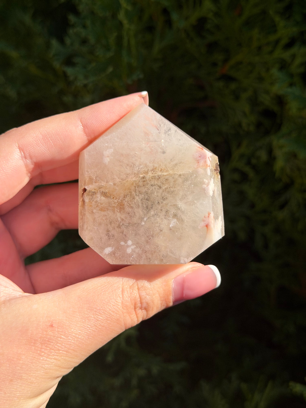 Flower Agate Druzy Point