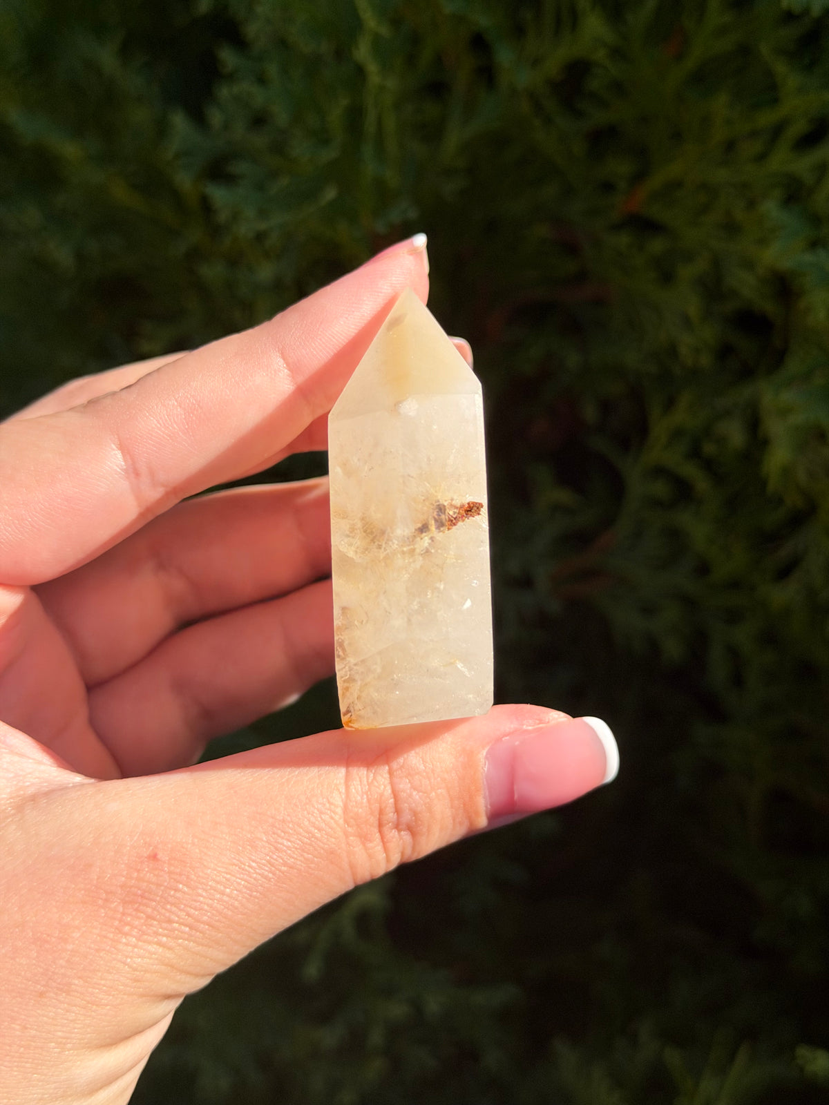 Flower Agate Druzy Point