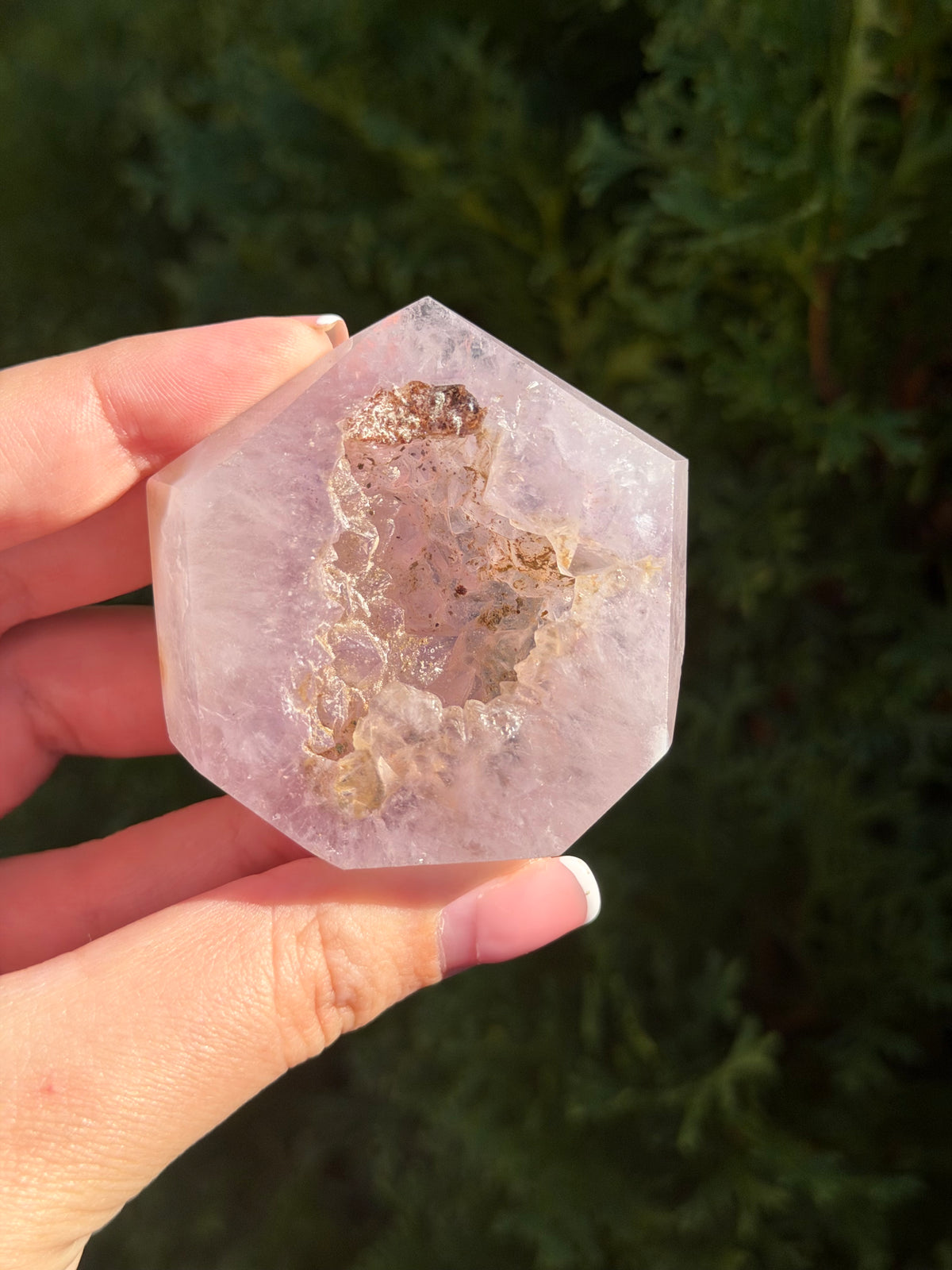 Flower Agate Druzy Point