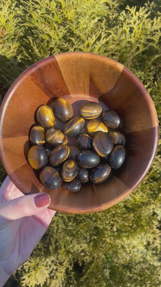 Yellow Tiger’s Eye Tumbled Stone