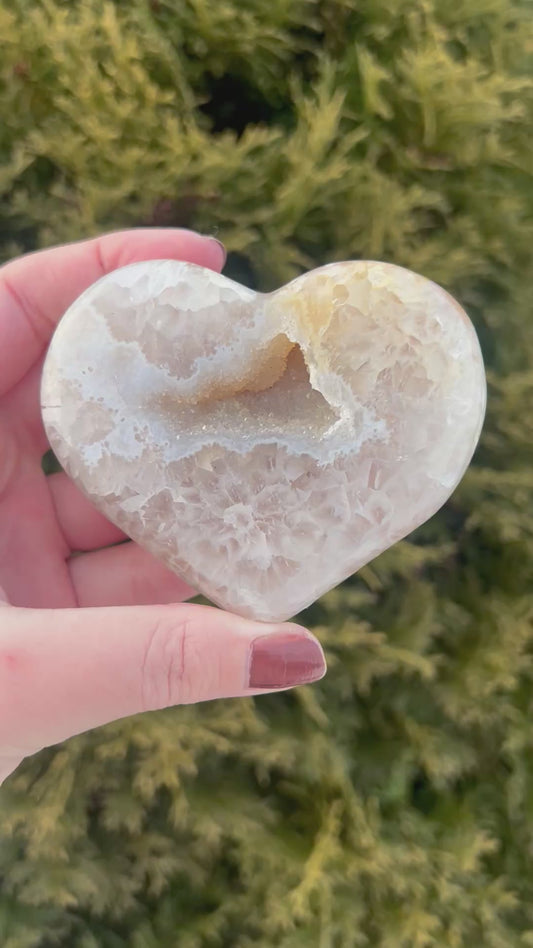 Druzy Agate Heart