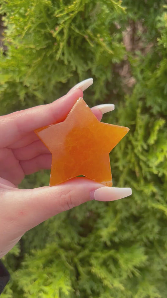 Orange Calcite Star