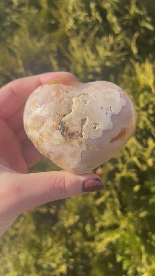Flower Agate Heart 3