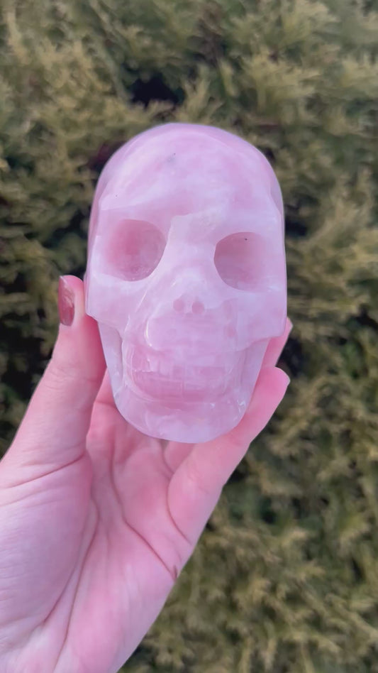 Rose Quartz Skull